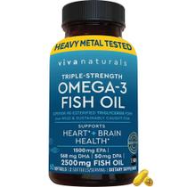 Suplemento Viva Naturals Óleo de Peixe Omega 3 Triple Strength 2500mg Suplemento Viva Naturals Óleo de Peixe Omega 3 Triple Strength 2500mg