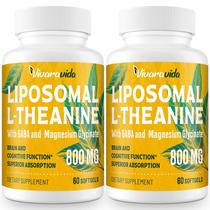 Suplemento Vivaravida L-Teanina 800 mg com GABA e Magnésio 120 Cápsulas Gelatinosas Suplemento Vivaravida L-Teanina 800 mg com GABA e Magnésio 120 Cápsulas Gelatinosas