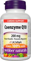 Suplemento Webber Naturals Coenzima Q10 200 mg 60 cápsulas gelatinosas Suplemento Webber Naturals Coenzima Q10 200 mg 60 cápsulas gelatinosas