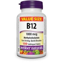 Suplemento Webber Naturals Vitamina B12 1000mcg 150 comprimidos