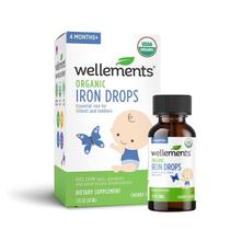 Suplemento Wellements Organic Iron Drops - 30ml para Bebês