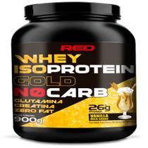 Suplemento Whey Isoprotein Gold Zero Carbo Red Series 900g De Baunilha