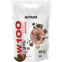 Suplemento Whey Protein W100 Nutrata 900g Refil Rende 30 Doses