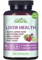 Suplemento Why Not Natural 5 em 1 Liver Health 120 cápsulas