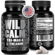 Suplemento Wild Foods Tri-Mag e L-Teanina 60 cápsulas