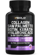 Suplemento X Gold Health HSN100 16 em 1 com colágeno 90 cápsulas