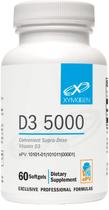 Suplemento XYMOGEN D3 5000 Vitamina D3 biodisponível 5000 UI