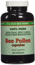 Suplemento Y.S. ECO Bee Farms Bee Pollen 1g 200 cápsulas