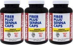 Suplemento Yerba Prima Fiber Plus Senna em cápsulas 180x3 Suplemento Yerba Prima Fiber Plus Senna em cápsulas 180x3