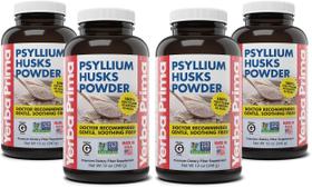 Suplemento Yerba Prima Psyllium Husks em pó 350 ml (pacote com 4) Suplemento Yerba Prima Psyllium Husks em pó 350 ml (pacote com 4)