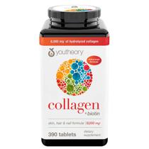 Suplemento Youtheory Collagen Plus Biotina - 390 Comprimidos (3 Frascos)