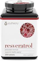Suplemento Youtheory Resveratrol com Acerola 290 comprimidos