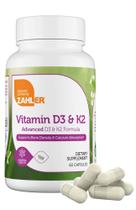 Suplemento Zahler Vitamina D3 5000 UI K2 60 cápsulas