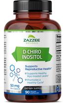 Suplemento Zazzee D-Chiro-Inositol 50mg - 90 Cápsulas Veganas