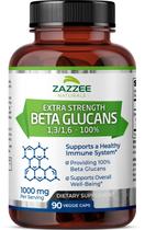 Suplemento Zazzee Extra Strength Beta Glucans 1000 mg 90 cápsulas