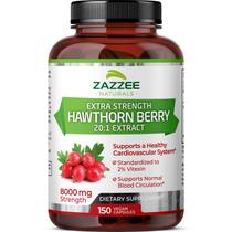 Suplemento Zazzee Extra Strength Hawthorn Berry 8000mg