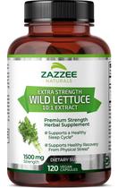 Suplemento Zazzee Extra Strength Wild Alface - 1500mg - 120 Cápsulas