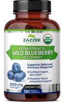 Suplemento Zazzee USDA Extrato Orgânico de Mirtilo Selvagem 5000mg Suplemento Zazzee USDA Extrato Orgânico de Mirtilo Selvagem 5000mg