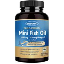 Suplemento ZEBORA Mini Óleo de Peixe 1400 mg com Vitamina E Suplemento ZEBORA Mini Óleo de Peixe 1400 mg com Vitamina E