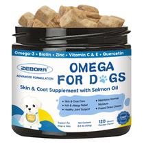 Suplemento ZEBORA Omega 3 para cães com óleo de salmão e óleo de peixe