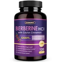 Suplemento ZEBORA Premium Berberina HCL 1200 mg 120 cápsulas