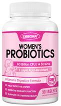 Suplemento ZEBORA Probióticos para Saúde Digestiva Feminina 90 Comprimidos