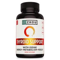 Suplemento Zhou Thyroid Support Complex 30 porções 60 cápsulas