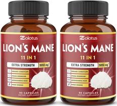 Suplemento Zolotus Lions Mane Mushroom - 5050mg - 180 Cápsulas