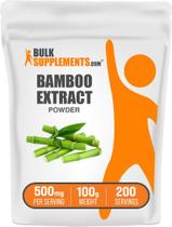 Suplementos a granel: extrato de bambu em pó, porção de 100 g e 500 mg