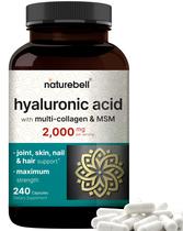 Suplementos Ácido Hialurônico NatureBell 2000 mg 240 cápsulas