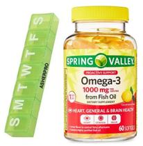 Suplementos Asherpro Spring Valley Óleo de peixe ômega-3 1000mg