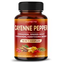 Suplementos Cápsulas de pimenta caiena AUMETO 180 unidades Suplementos Cápsulas de pimenta caiena AUMETO 180 unidades