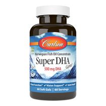 Suplementos Carlson Super DHA Gems 500 mg DHA 60 cápsulas gelatinosas