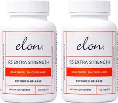 Suplementos de crescimento capilar Elon R3 Extra Strength 60 comprimidos Suplementos de crescimento capilar Elon R3 Extra Strength 60 comprimidos