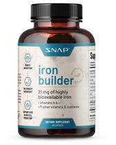 Suplementos de ferro Snap Supplements, comprimidos de 21 mg