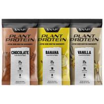 Suplementos de proteína em pó Snap 100% à base de plantas, pacote com 10