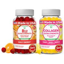 Suplementos de vitamina B12 e gomas de colágeno Lunakai 30 dias Suplementos de vitamina B12 e gomas de colágeno Lunakai 30 dias