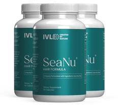 Suplementos de vitaminas para cabelo IVL SeaNu Hair Growth (pacote com 3) Suplementos de vitaminas para cabelo IVL SeaNu Hair Growth (pacote com 3)