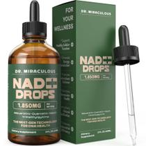 Suplementos Dr. Miraculous Pure NAD+ 1850 mg em gotas líquidas