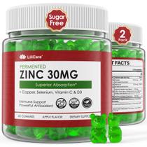 Suplementos Gomas de zinco LILICARE 30 mg com cobre, selênio, vitamina C e D3