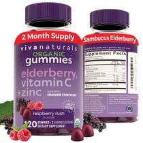Suplementos: gomas orgânicas de sabugueiro Sambucus Viva Naturals