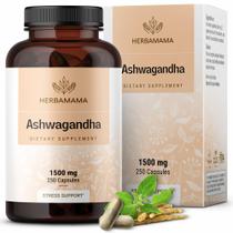 Suplementos HERBAMAMA Ashwagandha Root 1500 mg 250 cápsulas Suplementos HERBAMAMA Ashwagandha Root 1500 mg 250 cápsulas