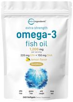 Suplementos: microingredientes, ômega 3, óleo de peixe, 1200 mg, 240 cápsulas gelatinosas