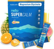 Suplementos: mistura de bebida em pó Nello Supercalm, tangerina tropical