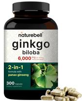 Suplementos NatureBell Ginkgo Biloba 6.000 mg com Panax Ginseng Suplementos NatureBell Ginkgo Biloba 6.000 mg com Panax Ginseng