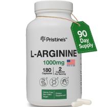 Suplementos PRISTINE'S L Arginina 1000 mg, cápsulas, fornecimento para 90 dias Suplementos PRISTINE'S L Arginina 1000 mg, cápsulas, fornecimento para 90 dias