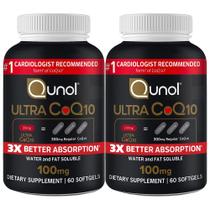 Suplementos Qunol CoQ10 100 mg Softgels 60 unidades (pacote com 2)