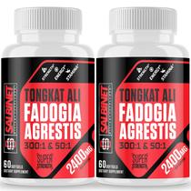 Suplementos Salbinet Fadogia Agrestis 2400 mg e 2 pacotes de Tongkat Ali