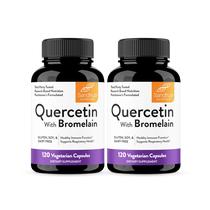 Suplementos Sandhu's Quercetina com Bromelaína 120 cápsulas (x2) Suplementos Sandhu's Quercetina com Bromelaína 120 cápsulas (x2)