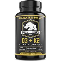 Suplementos SuperDosing D3K2 10.000 UI de Vitamina D3 1500 mcg K2